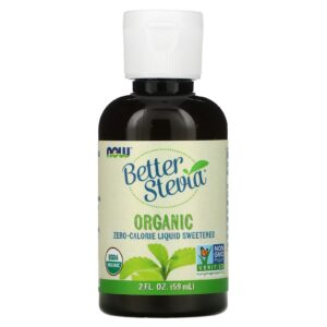 NOW Foods Organic Better Stevia Adoçante Líquido de Zero Calorias 59 ml (2 fl oz)
