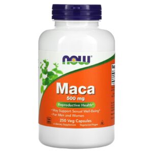 NOW Foods Maca 500 mg 250 Cápsulas Vegetais