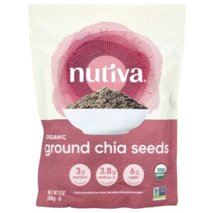 Nutiva Sementes de Chia Orgânica Moída 340 g (12 oz)