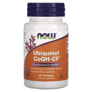 NOW Foods Ubiquinol CoQH-CF 50 mg 60 Cápsulas Softgel