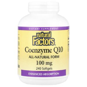 Natural Factors Coenzima Q10 100 mg 240 Cápsulas Softgel