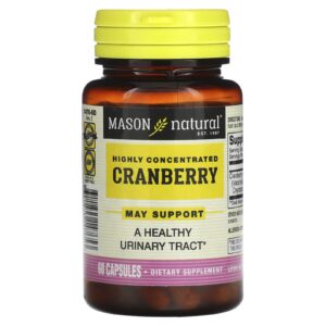 Mason Natural Cranberry Altamente Concentrado 60 Cápsulas (450 mg por Cápsula)