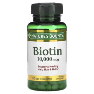 Natures Bounty Biotina 10.000 mcg 120 Cápsulas Softgel de Liberação Rápida