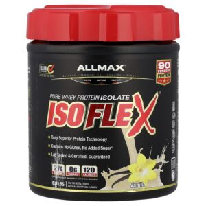 ALLMAX ISOFLEX® Isolado de Proteína Whey Pura Baunilha 425 g (09 lb)