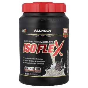 ALLMAX ISOFLEX® Isolado de Proteína Whey Pura Cookies e Creme 907 g (2 lbs)