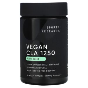 Sports Research CLA 1250 Vegano 90 Cápsulas Softgel Vegetais