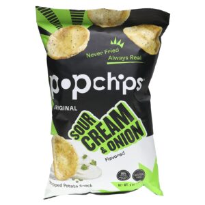 Popchips Chips de Batata Creme Azedo e Cebola 5 oz (142 g)