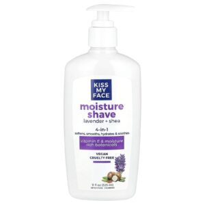 Kiss My Face 4 em 1 Moisture Shave Lavanda + Karité 325 ml (11 fl oz)
