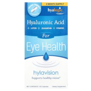 Hyalogic Hylavision Ácido Hialurônico + Luteína + Zeaxatina + Vitaminas 120 Cápsulas