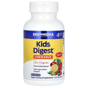 Enzymedica Kids Digest Sabor Ponche de Frutas 90 Comprimidos