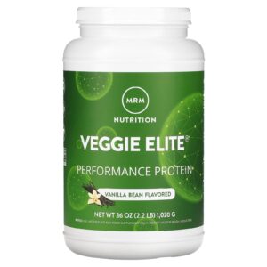 MRM Nutrition Veggie Elite Proteína de Desempenho Feijão de Baunilha 1.020 g (22 lb)