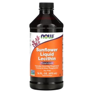 NOW Foods Lecitina Líquida de Girassol 473 ml (16 fl oz)