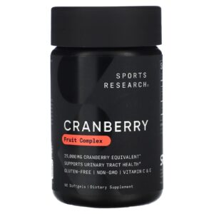 Sports Research Concentrado de Cranberry 250 mg 90 Cápsulas Softgel