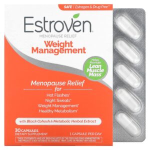 Estroven Alívio da Menopausa + Peso 30 Cápsulas Uma Vez ao Dia