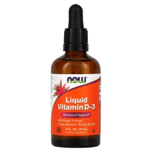 NOW Foods Vitamina D-3 Líquida 59 ml (2 fl oz)