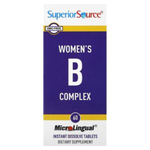 Superior Source Complexo B para Mulheres 60 Comprimidos MicroLingual de Dissolução Instantânea