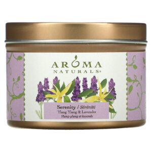 Aroma Naturals Soy VegePure Vela para Viagens Serenidade Ylang Ylang e Lavanda 28 oz (7938 g)