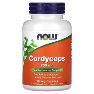 NOW Foods Cordyceps 750 mg 90 Cápsulas Vegetais