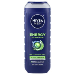 Nivea Homens Sabonete Líquido Energético Menta e Cedro 500 ml (169 fl oz)
