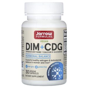 Jarrow Formulas DIM + CDG Fórmula Aprimorada de Desintoxicação 30 Cápsulas Vegetais
