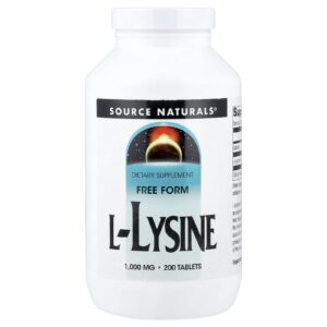 Source Naturals L-lisina 1.000 mg 200 Comprimidos