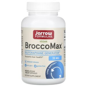 Jarrow Formulas BroccoMax Vegano 120 Cápsulas Vegetais (175 mg por Cápsula)