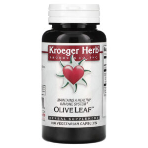 Kroeger Herb Co Olive Leaf 100 Cápsulas Vegetarianas