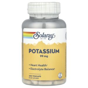 Solaray Potássio 99 mg 200 Capsulas Vegetais