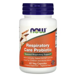 NOW Foods Probiótico para Cuidados Respiratórios 60 Cápsulas Vegetais