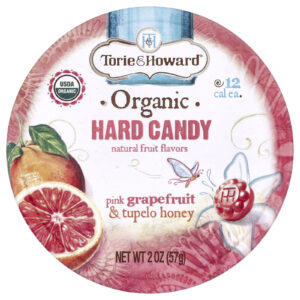Torie & Howard Balas Orgânicas Toranja Rosa e Mel Tupelo 2 oz (57 g)
