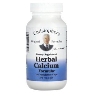Christophers Original Formulas Fórmula de Cálcio com Ervas 375 mg 100 Cápsulas Vegetarianas