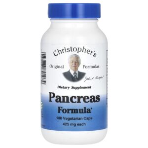 Christophers Original Formulas Fórmula para o Pâncreas 100 Cápsulas Vegetarianas