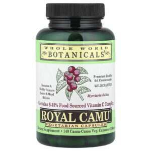Whole World Botanicals Camu-Camu Real 350 mg 140 Cápsulas Vegetais