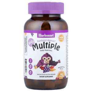 Bluebonnet Nutrition Rainforest Animalz® Multivitamínico para Crianças Frutas Sortidas 180 Gomas Mastigáveis
