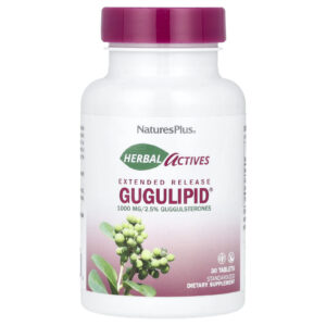 NaturesPlus Herbal Actives Gugulipid® Liberação Prolongada 1.000 mg 30 Comprimidos