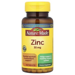 Nature Made Zinco 30 mg 100 Comprimidos