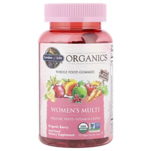 Garden of Life Organics Multivitamínico em Gomas para Mulheres Frutos Silvestres Orgânicos 120 Gomas Veganas