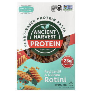 Ancient Harvest Macarrão Proteico à Base de Plantas Rotini de Lentilha Vermelha e Quinoa 227 g (8 oz)
