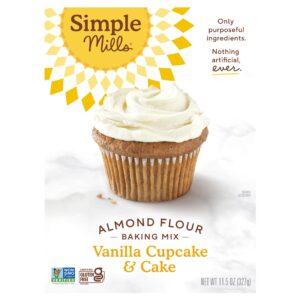 Simple Mills Cupcake e Bolo de Baunilha Mix de Farinha de Amêndoa Naturalmente Sem Glúten 327 g