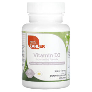 Zahler Vitamina D3 Fórmula D3 Avançada 75 mcg (3.000 UI) 120 Cápsulas Softgel