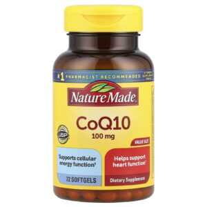 Nature Made CoQ10 100 mg 72 Cápsulas Softgel