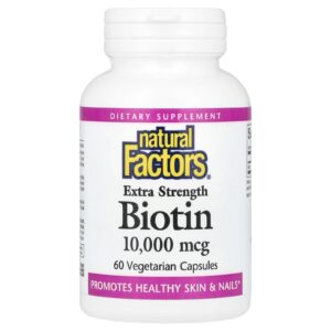 Natural Factors Biotina 10.000 mcg 60 Cápsulas Vegetarianas