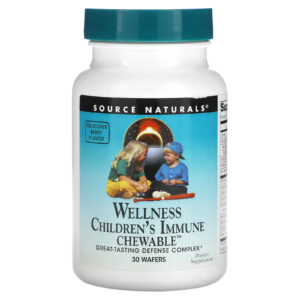 Source Naturals Wellness Childrens Immune Chewable™ Fruto Silvestre Delicioso 30 Wafers