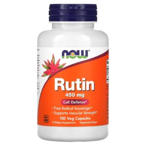 NOW Foods Rutina 450 mg 100 Cápsulas Vegetais