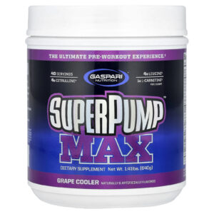 Gaspari Nutrition SuperPump Max Refrigerador de Uva 640 g (141 lbs)