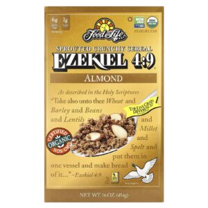 Food For Life Ezekiel 4:9 Cereal de Grãos Integrais em Broto Amêndoa 16 oz (454 g)