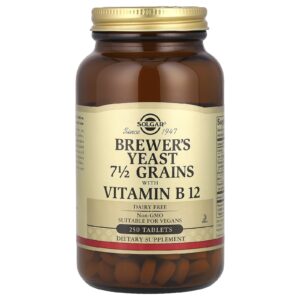 Solgar Levedura de Cerveja 7 1/2 Grãos com Vitamina B12 250 Comprimidos