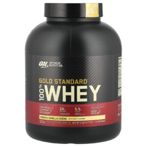 Optimum Nutrition Gold Standard 100% Whey Creme de Baunilha Francesa 227 kg (5 lbs)
