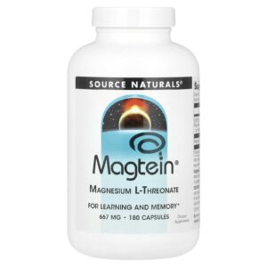Source Naturals Magtein® L-treonato de magnésio 180 Cápsulas