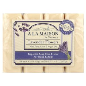 A La Maison de Provence Sabonete para Mãos e Corpo Flores de Lavanda 4 Barras 100 g (35 oz) cada